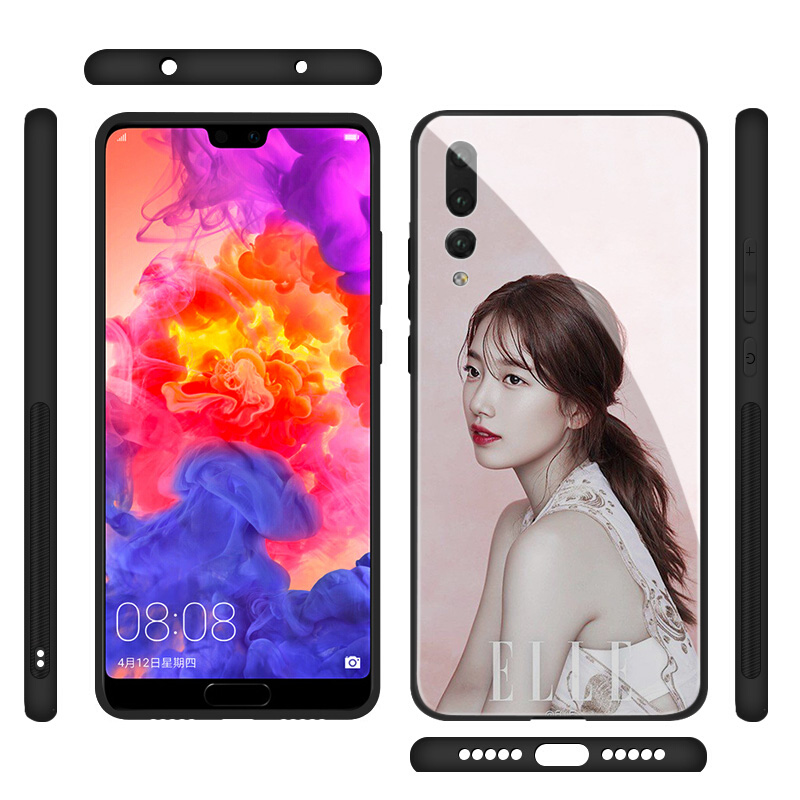 Ốp Điện Thoại Kính Cường Lực Cạnh Mềm Hình Fy108 Suzy Cho Huawei Honor Y6 Y9 Mate 20 8x 9 10 Lite Pro 2018