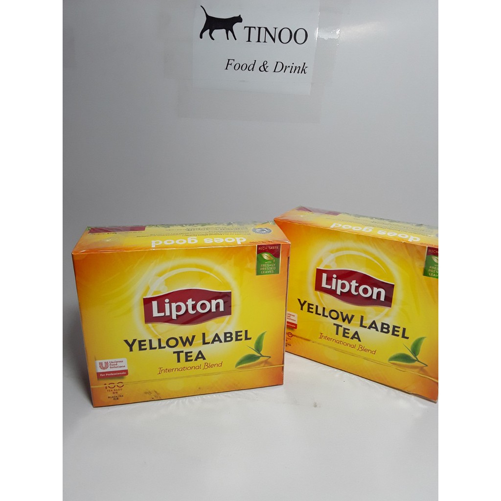 Trà LIPTON nhãn vàng INDO - hộp 100 gói túi lọc