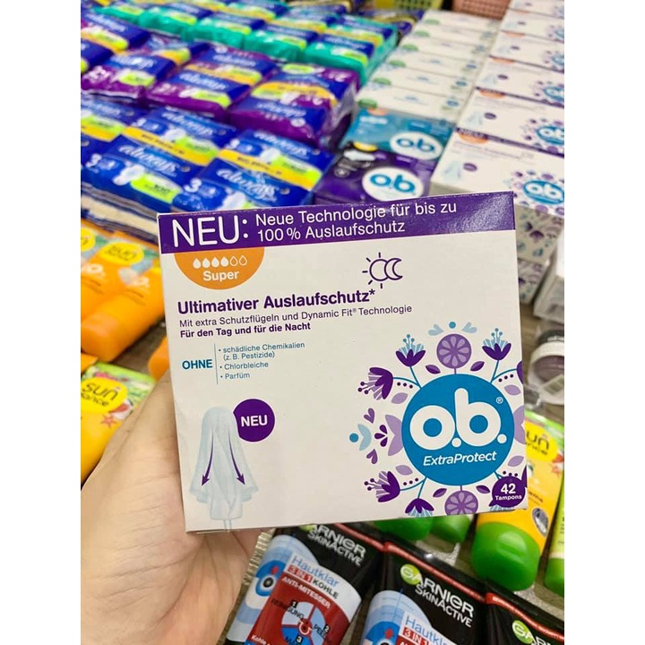 Băng vệ sinh Tampon Ob, Tampon Facelle Đức dạng nút chai