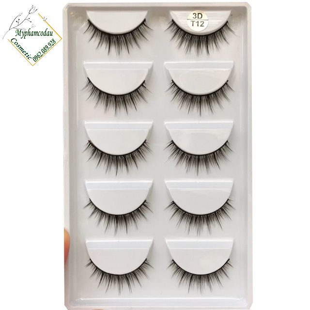 Mi Giả 3D 5 Cặp Mã T12 Siêu Tự Nhiên ⭐ CÓ VIDEO HÀNG THẬT DO SHOP TỰ QUAY ⭐