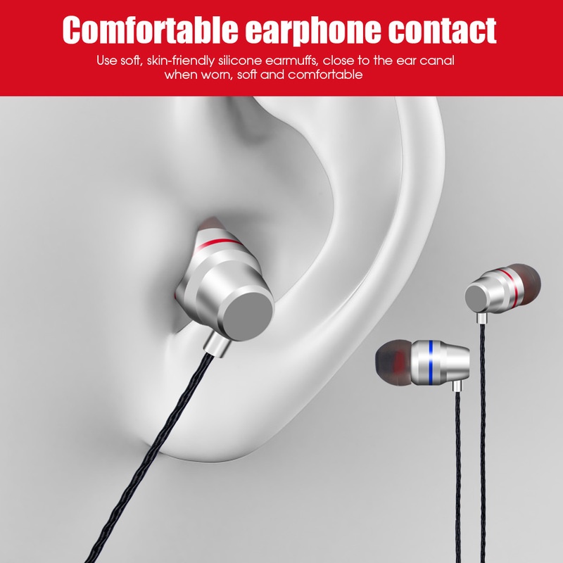 Tai Nghe Nhét Tai Jack 3.5mm Âm Thanh Siêu Trầm Có Micro Cho Điện Thoại Android Máy Tính