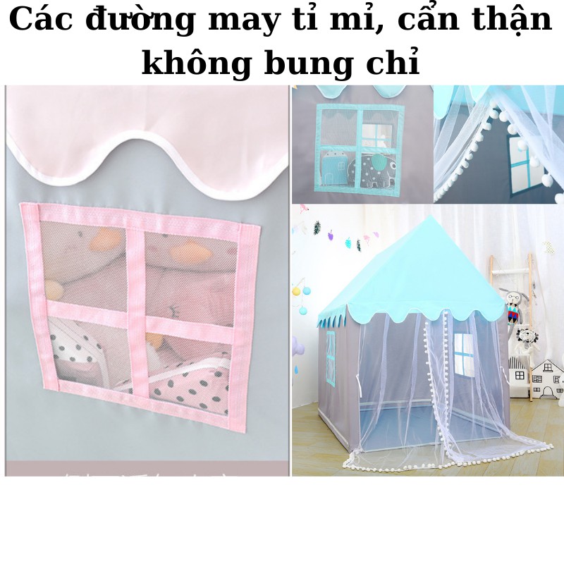 Lều công chúa hoàng tử cho bé gái trai loại to đồ chơi giáo dục sớm Bicabom Bc27