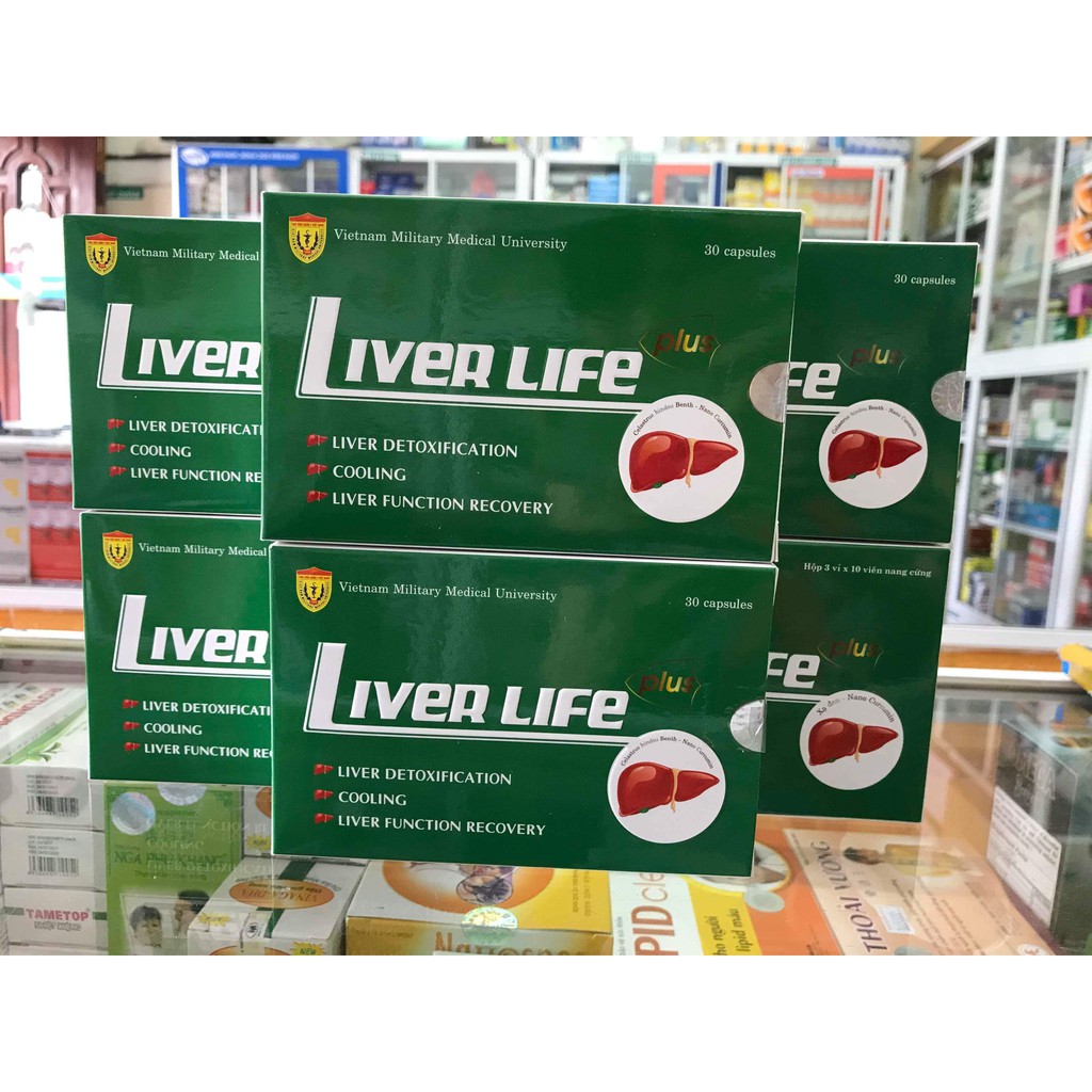 Liệu trình 4 hộp bổ gan Liver Life Plus – Học viện Quân Y