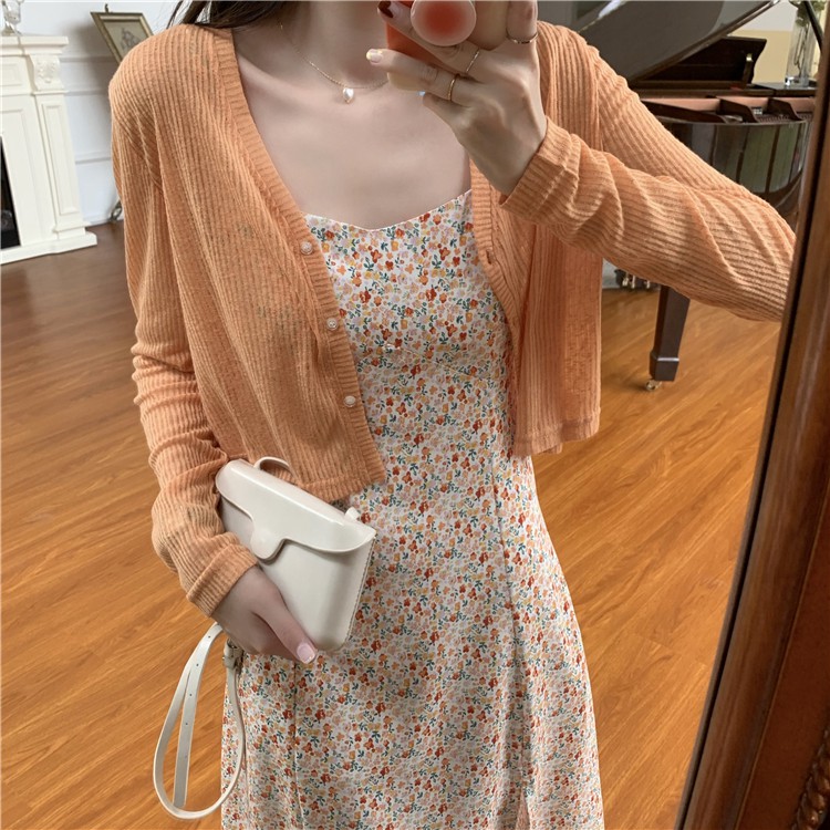 đầm ulzzang Voan Hoa Tay Dài Thời Trang Dành Cho Nữ | BigBuy360 - bigbuy360.vn