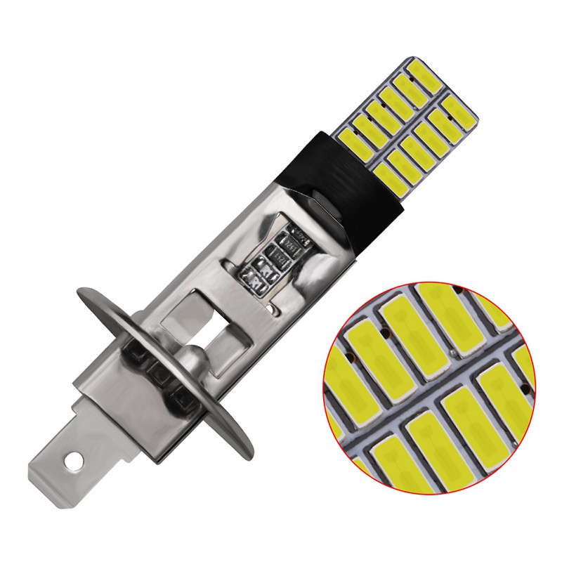 1 Bóng Đèn led h1 h3 t10 4014 24smd 12v 8w 6000k Siêu Sáng Cho Xe Hơi