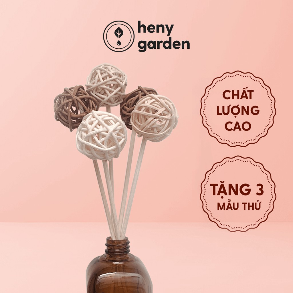 Que Khuếch Tán Tinh Dầu Banh Gỗ Mây HENY GARDEN Thay Thế Máy Xông