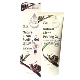📢📢Tẩy da chết Ekel Natural Clean Peeling Black Snail Mucin 180ml🐌🐌♥️♥️