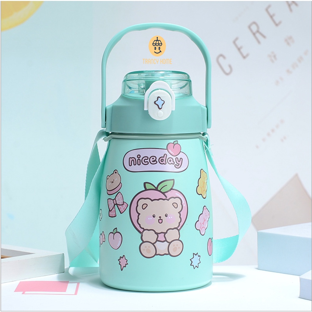 Bình Giữ Nhiệt TRANCY Bình Đựng Nước inox304 cute