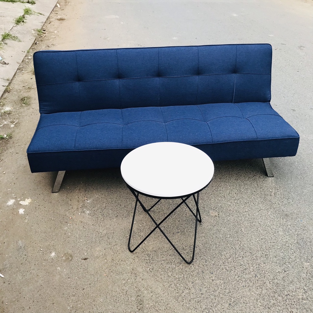 Bàn trà sofa ngôi sao mẫu tròn 45cm tròn, cao 45cm, mặt đá nhân tạo vân mây, mẫu mới siêu hot.