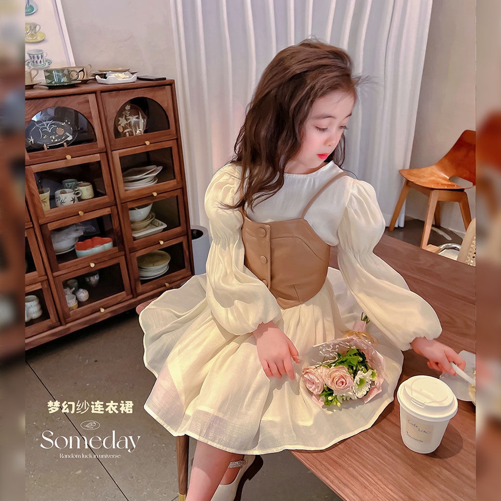 Đầm Công Chúa Phong Cách Hàn Quốc Mới 2022 Cho Bé Gái