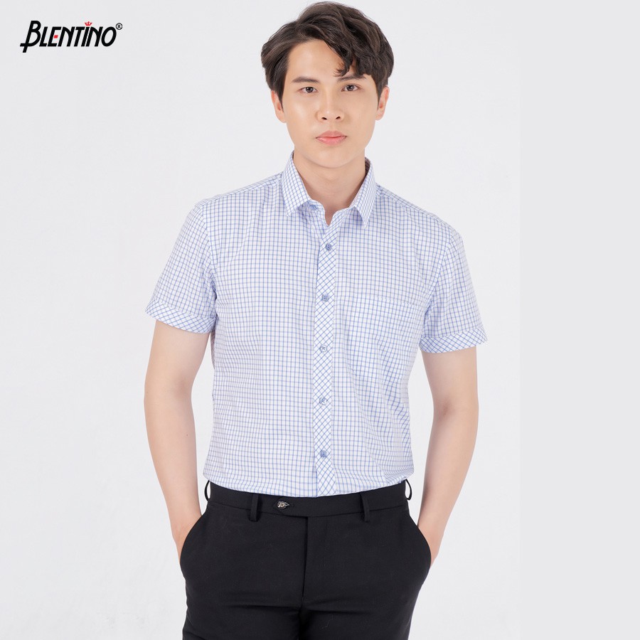 Áo Sơ Mi Nam Tay Ngắn Lịch Lãm, Sang Trọng BLENTINO BCV13