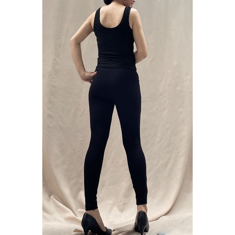 Quần legging vải co giãn nhiều màu đen | BigBuy360 - bigbuy360.vn