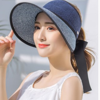 mũ chống nắng rộng vành gắn nơ phong cách Hàn, nón rộng vành chống nắng