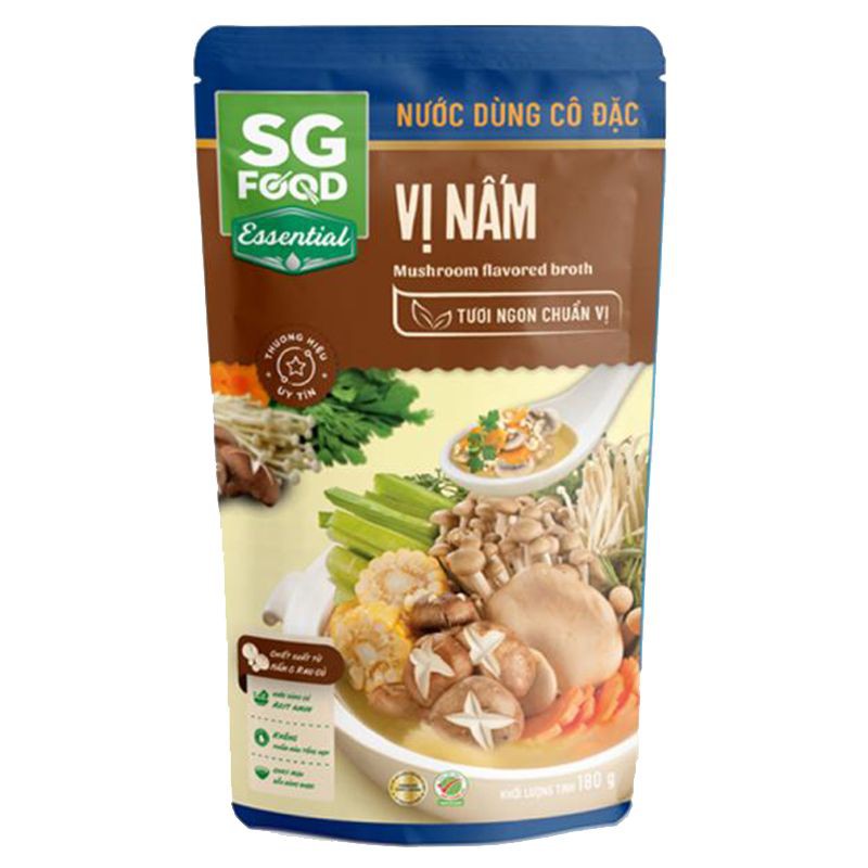 Nước Dùng Cô Đặc Vị Nấm SG Food Túi 180G