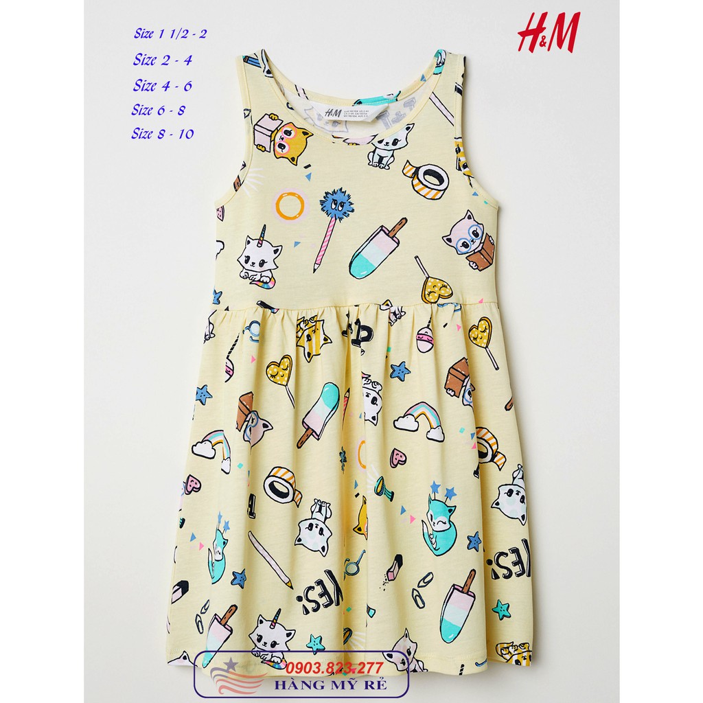 Đầm Tiểu Thư Jersey Mèo H&M (Hàng Mỹ xách tay)