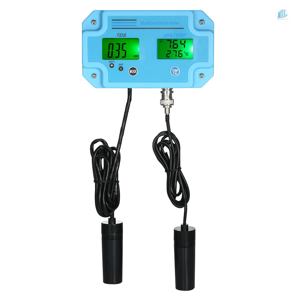 Máy Đo Chất Lượng Nước Đa Năng 3 Trong 1 pH/TDS/Tmp Màn Hình LCD Chuyên Nghiệp
