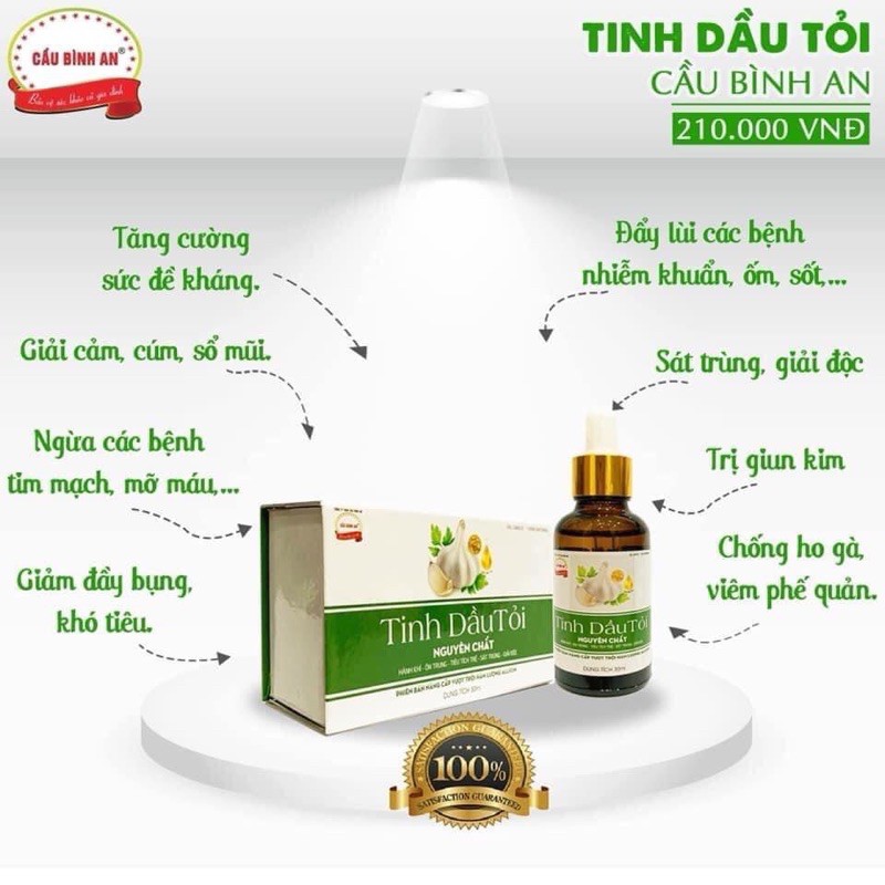 tinh dầu tỏi cầu bình an
