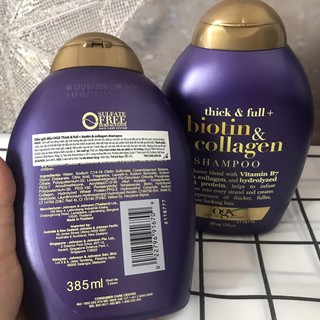 DẦU GỘI HOẶC XẢ BIOTIN COLLAGEN 385ML