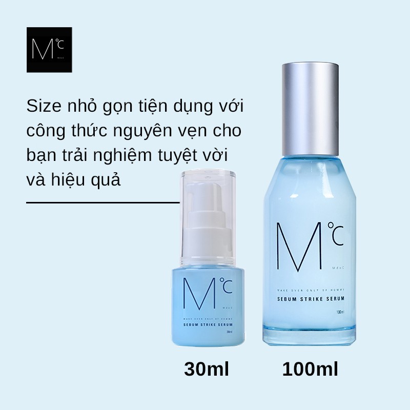 Serum Kiềm Dầu Dưỡng Ẩm Trắng Da - Sebum Strike Serum MdoC 30ml
