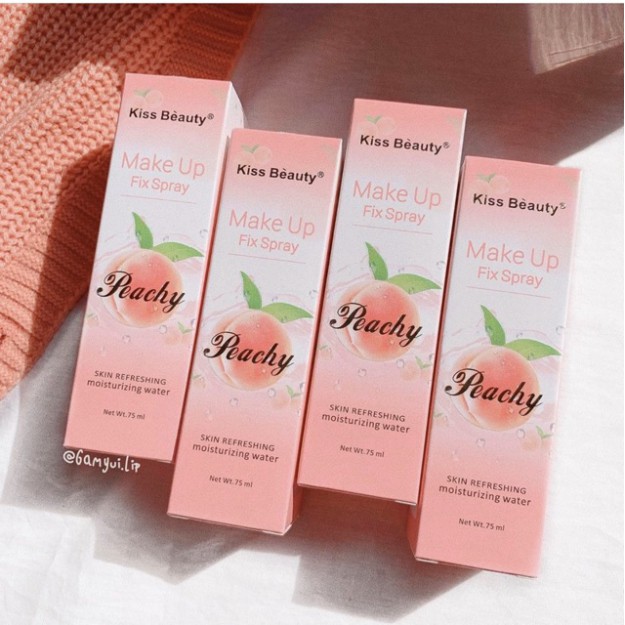 free ship Xịt Giữ Lớp Nền Cố Định Lớp Trang Điểm Kiss Beauty ĐÀO 75ML | BigBuy360 - bigbuy360.vn
