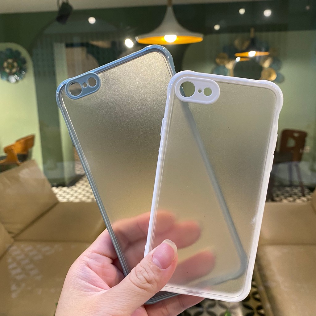 Ốp Iphone nền lì viền cầu vồng dành cho IP 6/6s/7/8/Plus/X/Xsmax/11/11pro/11promax( Ốp cứng) | BigBuy360 - bigbuy360.vn