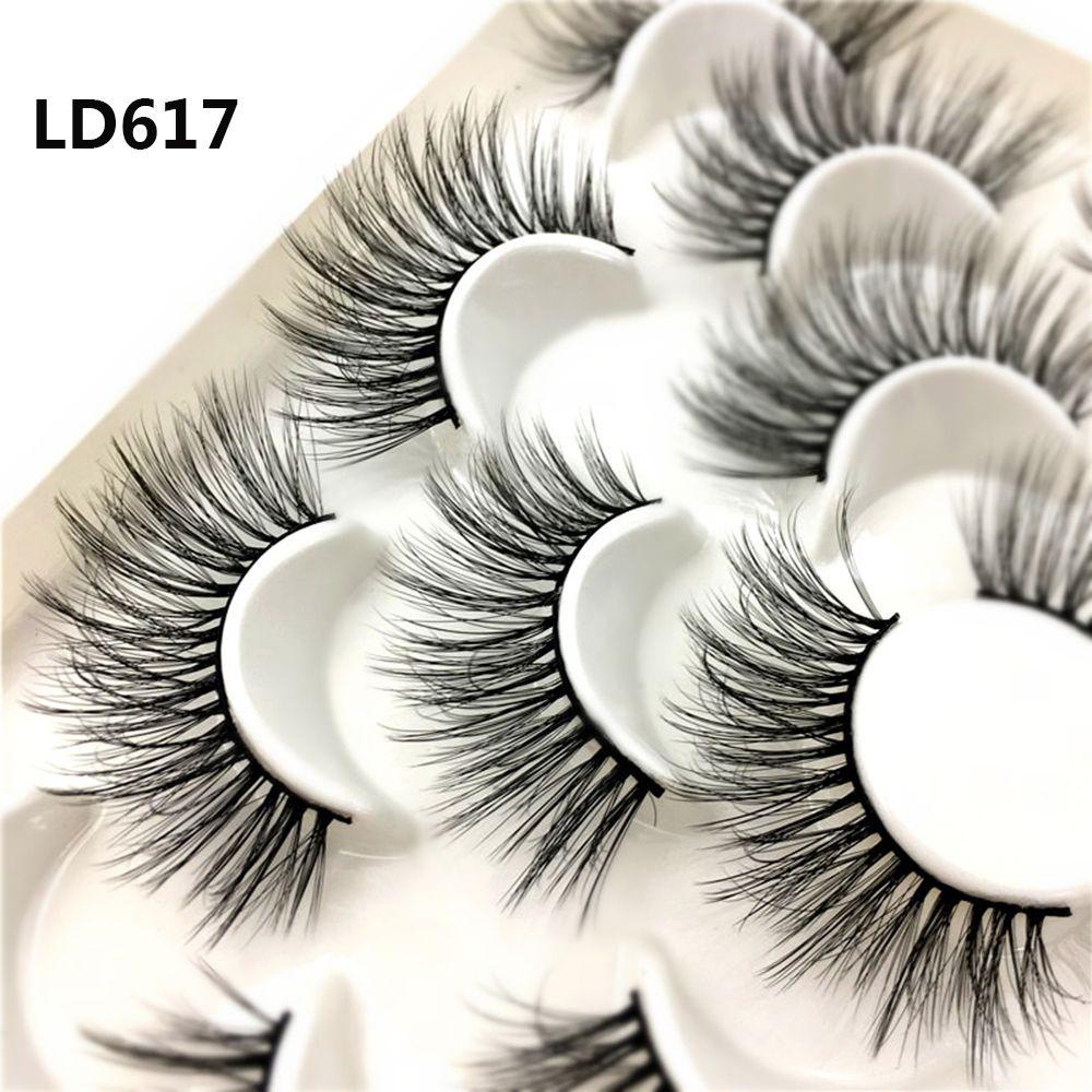 Bộ 10 Cặp Lông Mi Giả SKONHED 100% Lông Chồn 3D Trang Điểm Làm Đẹp