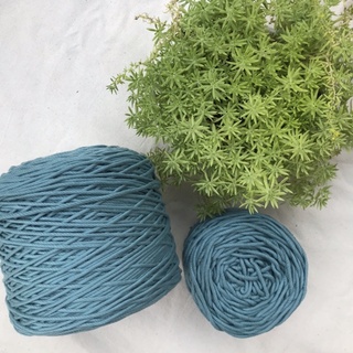 Dây thừng đan Macrame màu Xanh xám sợi xoắn size 3.5mm, 5mm