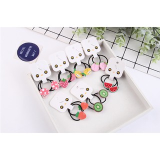 SET 2 CÁI CỘT TÓC TRÁI CÂY CHO BÉ- CỘT TÓC TRÁI CÂY BÓNG