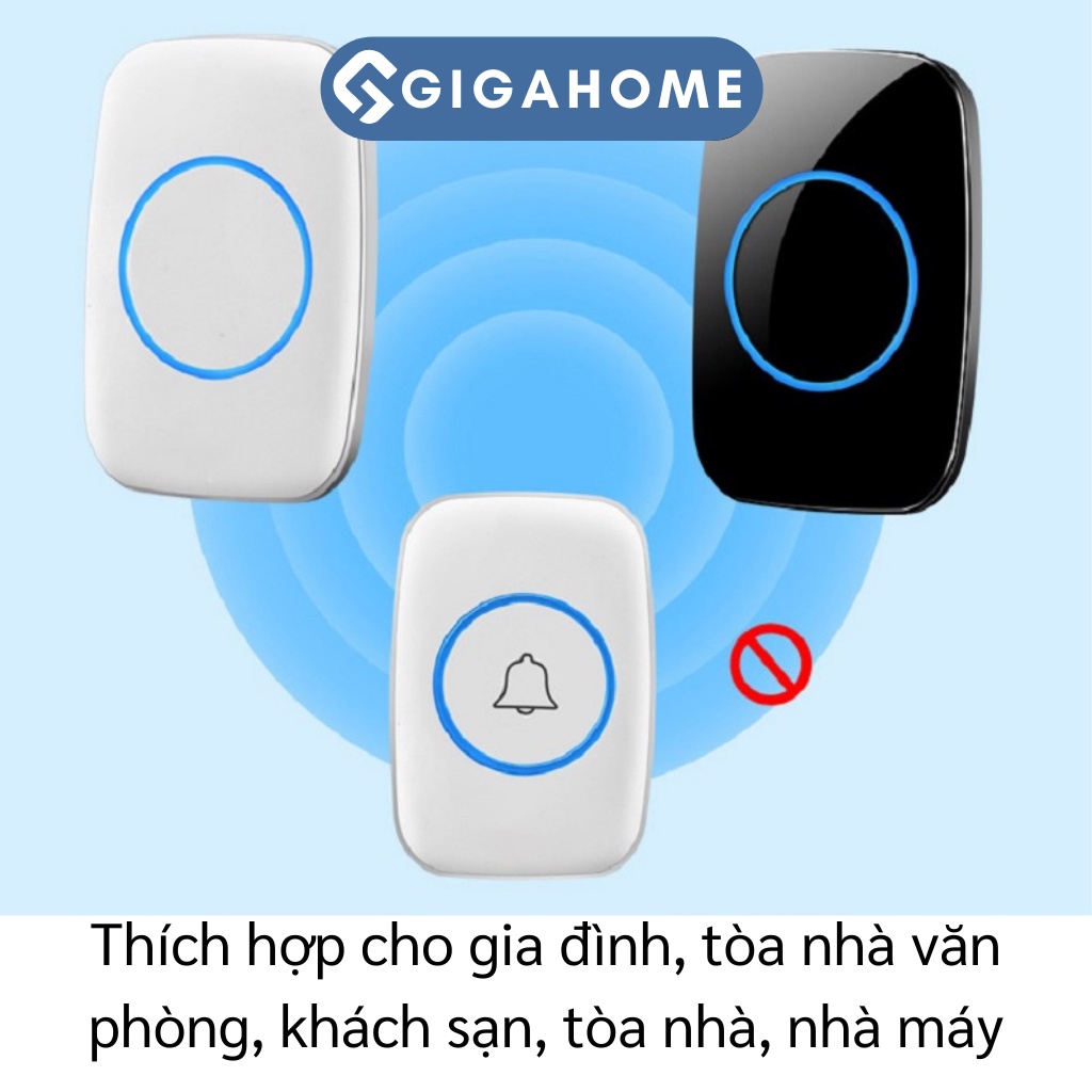 Loại 2 Chuông Cửa Không Dây GIGAHOME Khoảng Cách 300m Cao Cấp 9473