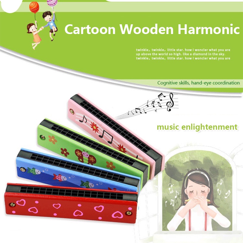 Kèn harmonica SEA SUN TOYS 16 lỗ bằng gỗ cho bé