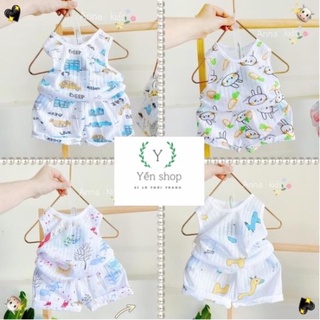 Bộ cotton giấy sát nách cho bé