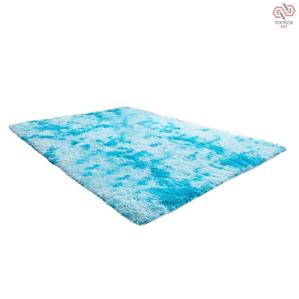 Ultra Soft Tie-Dye Style Gradient Color Carpet Floor Bedroom Mat Rectangle Shape Fluffy Rug for Living Room Bedroom Balcony Hallway Mat