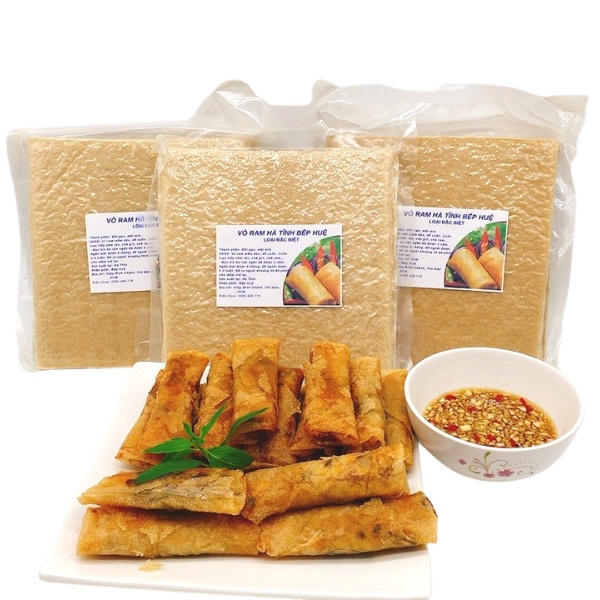 Vỏ ram hà tĩnh loại đặc biệt hút chân không khoảng 50 lá bánh ram làm chả giò vỏ nem rán vỏ chả ram gói sủi cảo chiênhi