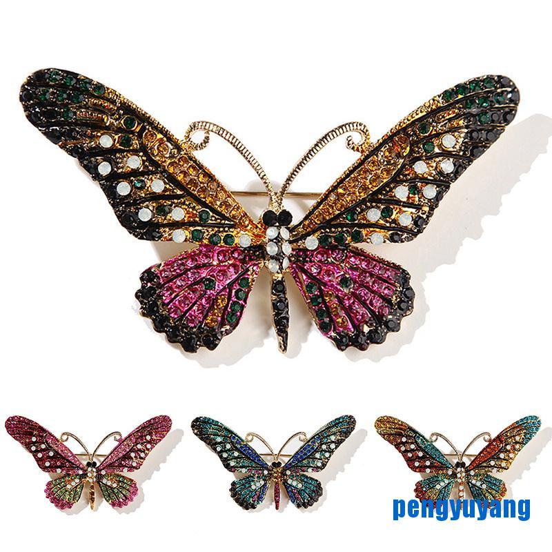 Vn (Hàng Mới Về) Hoa Tai Hình Bướm Đính Kim Cương Nhân Tạo Thời Trang Cho Nữ