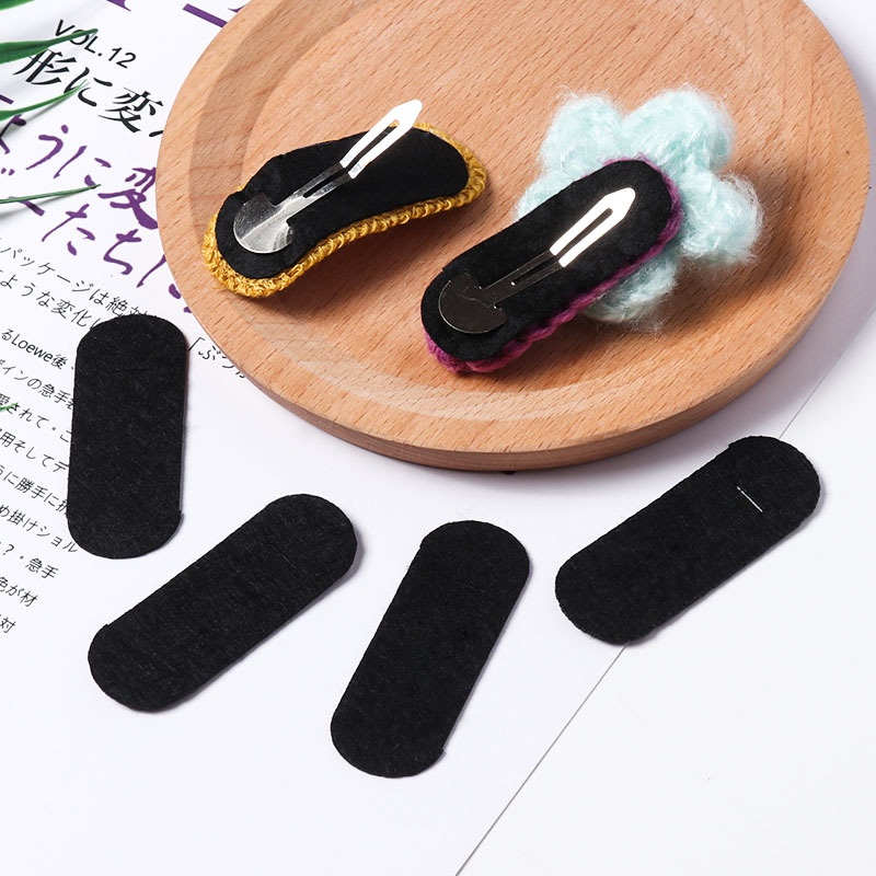 Phôi vải nỉ cắt sẵn lót kẹp tóc handmade - Túi 05 cái