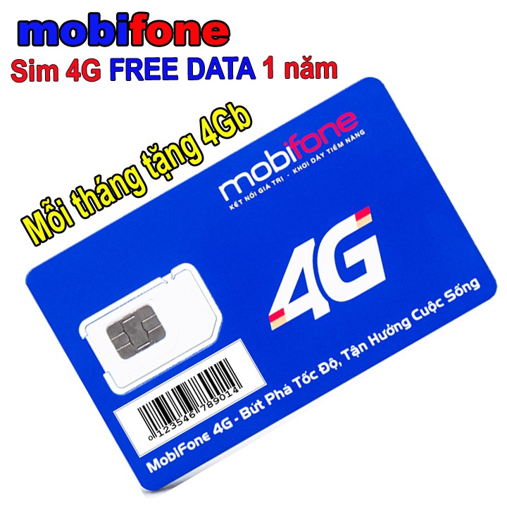 SIM 4G mobifone trọn gói miễn phí 1 năm