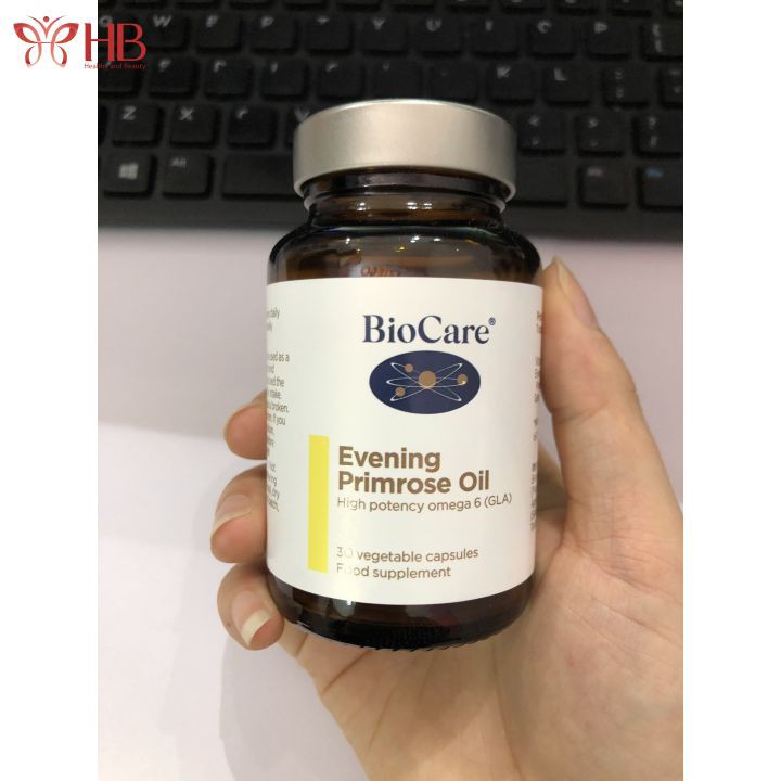 Viên uống tinh dầu hoa anh thảo BioCare Evening Primrose Oil hỗ trợ làm đẹp da,giảm mụn, ngăn ngừa lão hóa