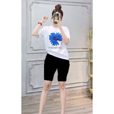 Đồ bộ thun hè nữ đẹp thời trang 2 size L,XL in hình cute vải thun mềm mịn co giãn 4 chiều - đi chơi, mặc nhà đều đẹp