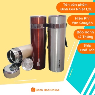 [Hàng Loại 1] Bình Giữ Nhiệt Inox 1200ml Hàng Cao Cấp, Bình Nước Giữ Nhiệt Cao Cấp- Bảo hành 12 tháng