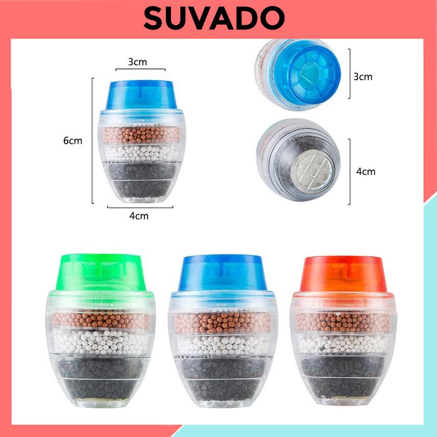 Đầu Lọc Vòi nước trực tiếp 6 Tầng Lọc RY10  Lọc Nước Mini Có Tăng Giảm Gắn Được Nhiều Loại vòi tròn SUVADO