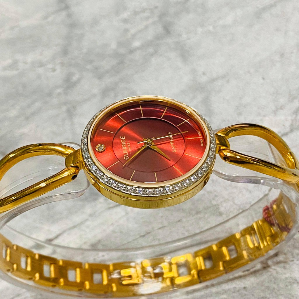Đồng hồ Sunrise nữ chính hãng Nhật Bản L.9954.AA.G.D - kính saphire chống trầy - bảo