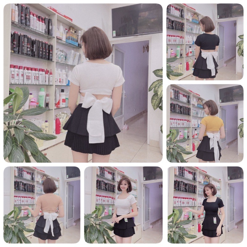 Áo cotton bozip nơ sau lưng cực xinh [HOT NHẤT] chất siêu xịn