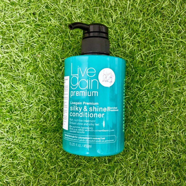 Kem xả hấp giữ màu nước hoa Silky &amp; Shine Conditioner Livegain 450ml