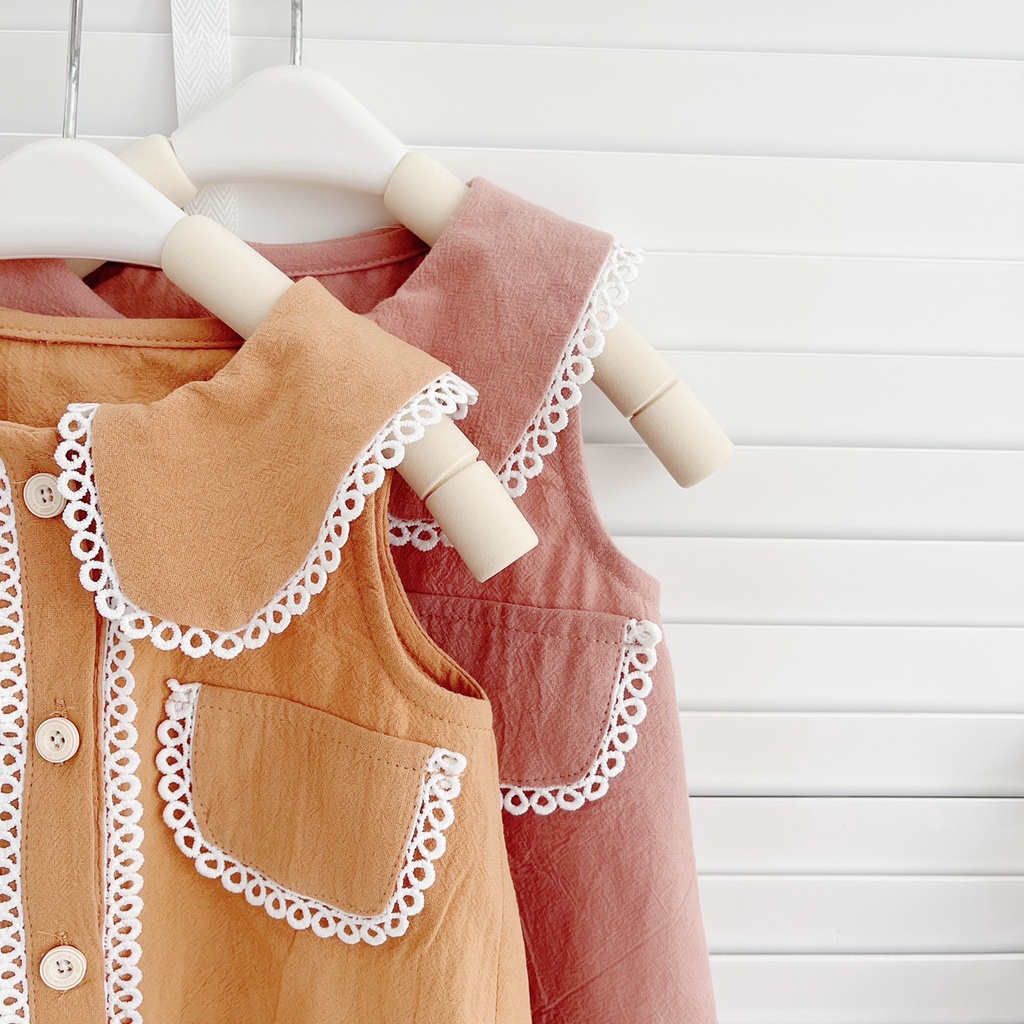 VÁY HÈ SÁT NACH SUÔNG CHỮ A 4 TÚI CHO BÉ GÁI 1-6 TUỔI