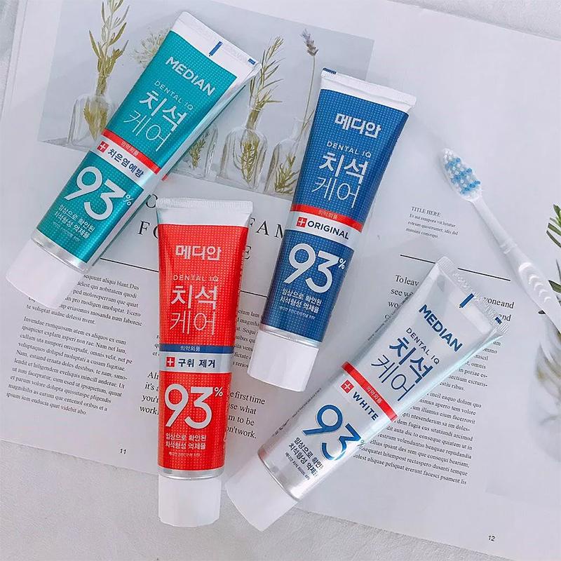 Kem đánh răng Hàn Quốc MEDIAN DENTAL IQ 93% 120g - trắng răng, thơm miệng, ngừa sâu răng