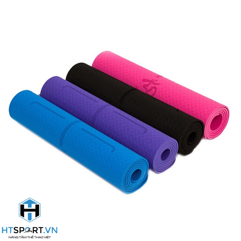 Thảm Yoga, Thảm Tập  Yoga Định Tuyến 8MM  TPE 2 Lớp, Chống Trượt Giá Rẻ