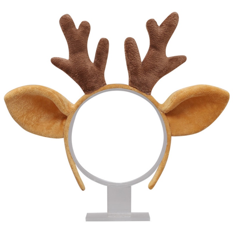 Băng Đô Cài Tóc Hình Sừng Tuần Lộc Bằng Lông Nhung Dễ Thương Xinh Xắn