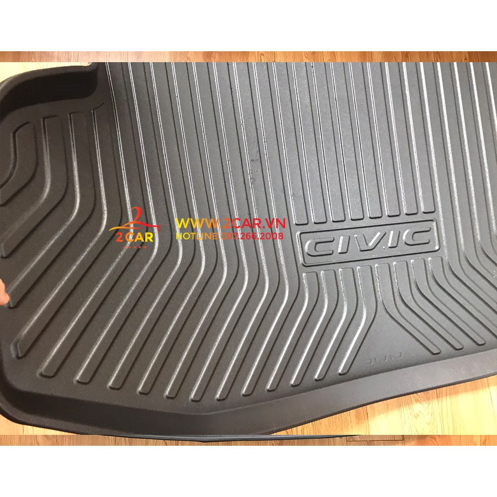 Lót cốp nhựa dẻo xe Honda Civic 2016 - 2021 cao cấp- Hàng dày dặn