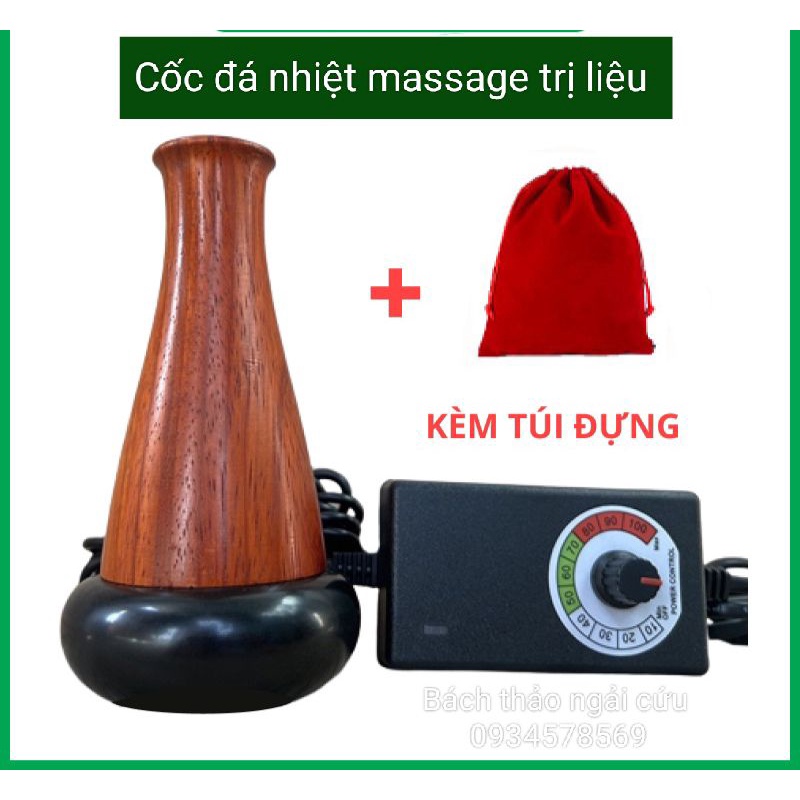 Cốc Nhiệt Đá Massage Body, Cốc Đá Nóng Đả Thông Kinh Lạc, Máy Đá Nóng Massage Chỉnh Nhiệt Độ Dưỡng Sinh