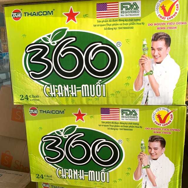 Chanh muối 360 1 thùng 24 Chai x 335ml